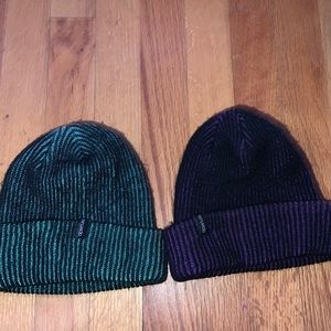 Two Used Aperture Beanies